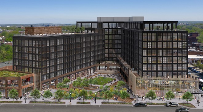 An artist's rendering of completed INTRO development in Ohio City. - Harbor Bay and Image Fiction
