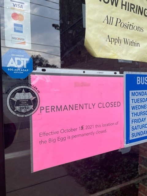 The Big Egg Has Permanently Closed