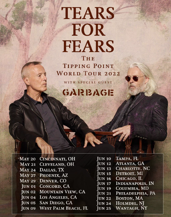 Poster art for the upcoming Tears for Fears tour. - COURTESY OF LIVE NATION