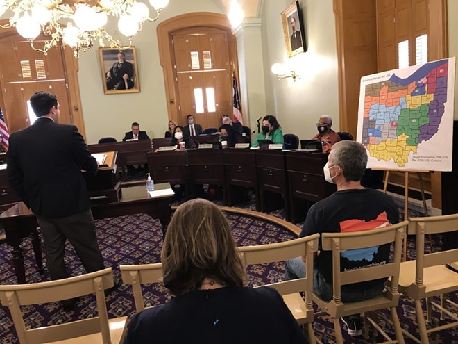 State Sen. Rob McColley, R-Napoleon, presents congressional redistricting maps to the House Government Oversight Committee on November 17. - SUSAN TEBBEN