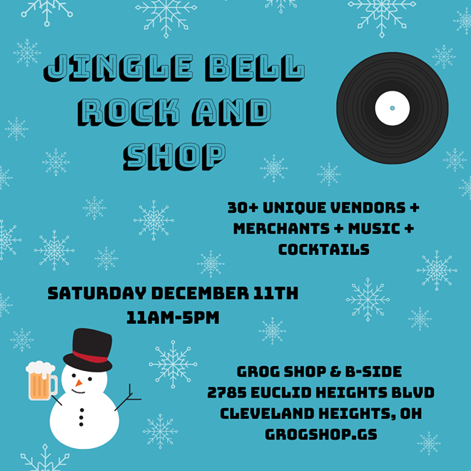 Poster art for upcoming Jingle Bell Rock and Shop. - Courtesy of Grog Shop