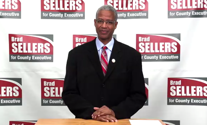 Brad Sellers is running for County Exec. - SCREENSHOT FROM SELLERS PRESSER.