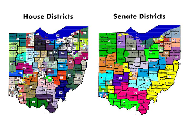 The commission charged with drawing Ohio's legislative districts is composed of five Republicans and two Democrats. - (Ohio Redistricting Commission)