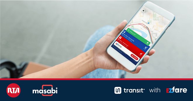 RTA mobile ticketing will now be hosted by EZfare on the Transit App. - MASABI