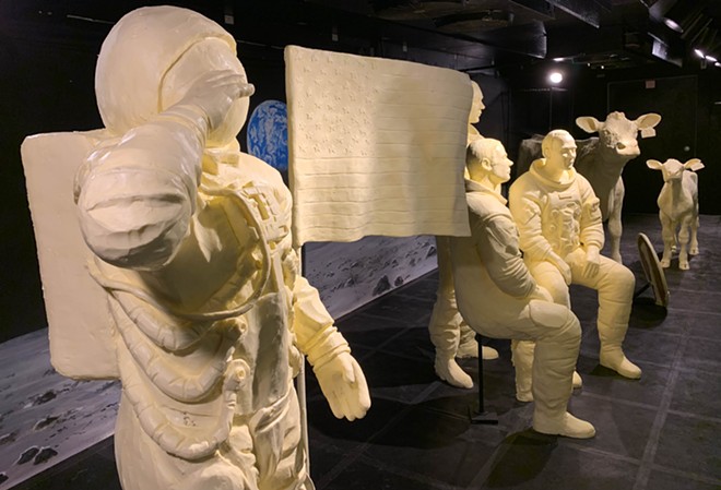 Sculptures from 2019's "Over the MOO-n" display. - Courtesy American Dairy Association Mideast