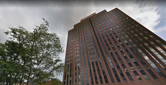 FirstEnergy’s headquarters in Akron. - Source: Google Maps.