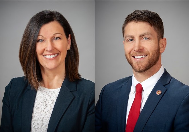 Left, Ohio state Rep. Marilyn John (R-Richland County), and, right, Ohio state Rep. Riordan McClain (R-Upper Sandusky). - Official Photos.