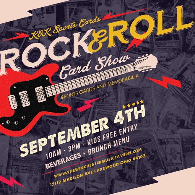 Artwork for Sunday's Rock & Roll Card Show. - Courtesy of the Winchester