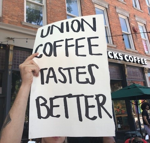 Rally against union busting at W. 6th Starbucks - Sam Allard / Scene