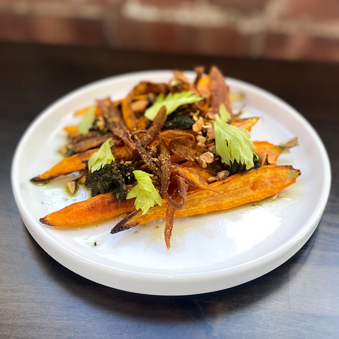 Roasted carrots with carrot top pesto - Courtesy Terra Bistro