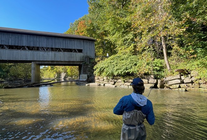 Fly fishing in Northeast Ohio - Courtesy Covered Bridge Outfitter and Lodge