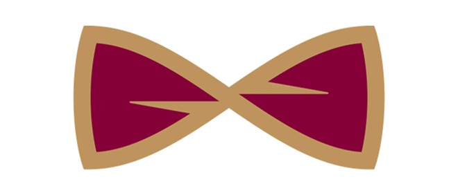 The bowtie emblem that appeared on Cavs warmups and throughout the arena last year - Cavs