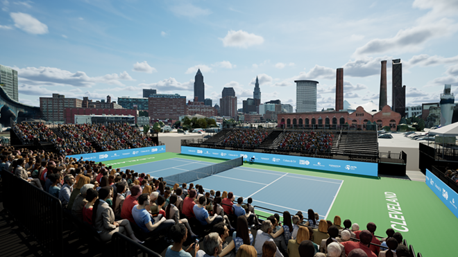 The new Topnotch Stadium, soon host to the third Tennis in the Land come August, could, founder Kyle Ross said, lead to a permanent stadium in the next five years. - Tennis in the Land
