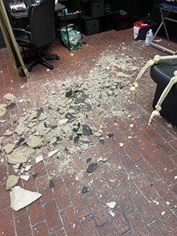 Damage at the business - Courtesy Ariana Perez