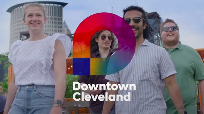 A screenshot from Downtown Cleveland, Inc.'s latest promotional video, one following its re-branding and re-structuring. - Downtown Cleveland, Inc.