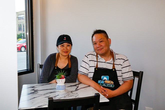 Rachel and Brian Ng, restauranteurs that opened Ice or Rice Cafe in March, an eatery that specializes in contemporary Japanese snack foods. - Mark Oprea