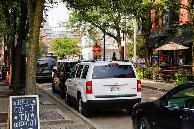 Market Avenue in Ohio City has long been the subject of a political war between those who want to allow cars to occupy it and those who want them gone. - Mark Oprea