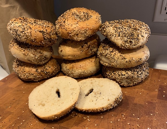 Fresh-baked bagels from Bialy's - Douglas Trattner