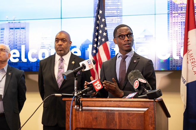 At a September 2022 news conference, Mayor Justin Bibb discussed steps the city has taken to improve policing in the city. - Daniel Lozada for The Marshall Project
