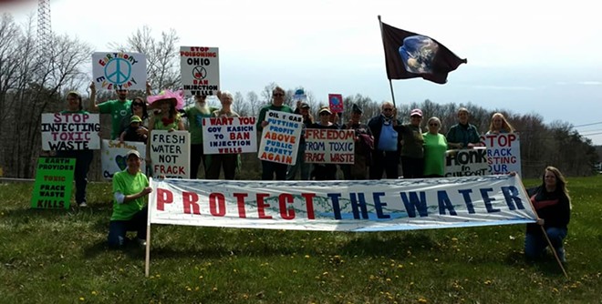Activists in Athens County rallied against the injection wells. - (Photo provided by Roxanne Groff.)