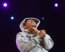 Kendrick Lamar performing at Jacobs Pavilion at Nautica. - JOE KLEON