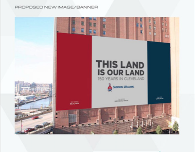 No One Would Have Seen Sherwin-Williams' Proposed LeBron Replacement Banner During the RNC Anyway (2)