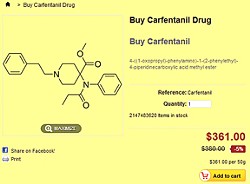 An amount of carfentanil equal in mass to a grain of salt can kill a human.