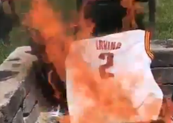 People are Actually Burning Kyrie Irving's Jersey