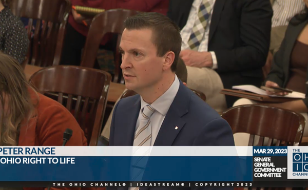 Ohio Right to Life CEO Peter Range speaking before the Senate General Government committee in favor of SJR 2.