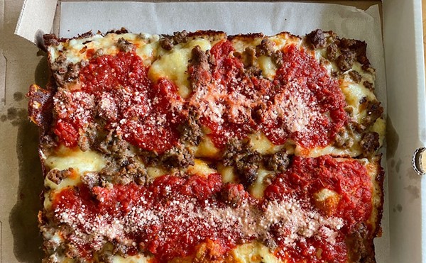 The Detroit-style pizza at Gray House