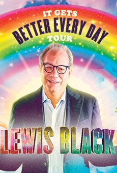 Promo graphic for Lewis Black's upcoming comedy tour.