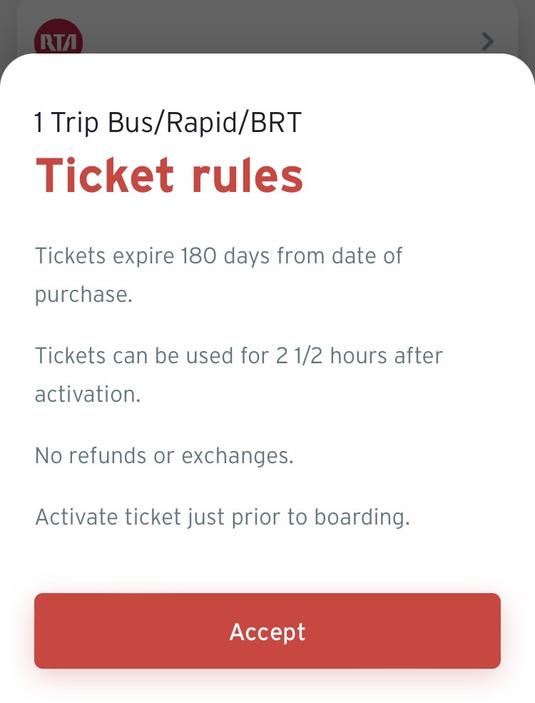 trip ticket rta
