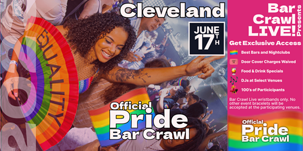 2023 Official Pride Bar Crawl Cleveland, OH LGBTQ+ Bar Event