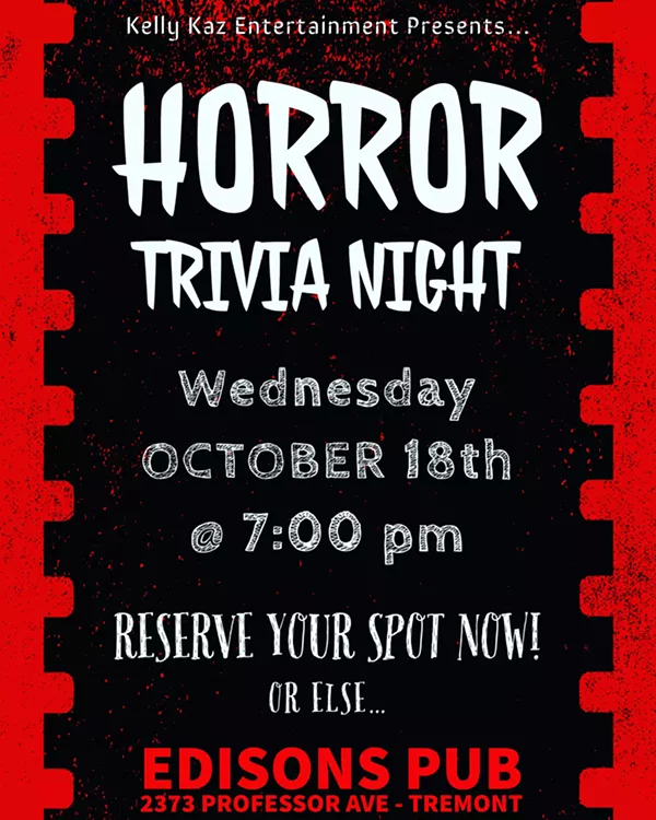 HORROR TRIVIA NIGHT! w/ Kelly Kaz Entertainment - Vimarsana News