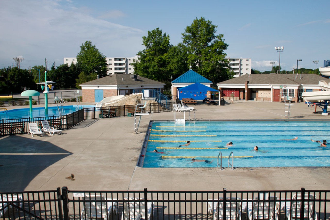  Nike Pool 
Where: 12164 West Pleasant Valley Rd., Parma (James Day Park)
Cost: Resident: Adult and Student - $5, Senior - Free, Children Under 5 - Free, Non-Resident: Adult and Student - $6, Children Under 5 - Free
Hours: 12:00 p.m. to 8:30 p.m.
Photo via City of Parma