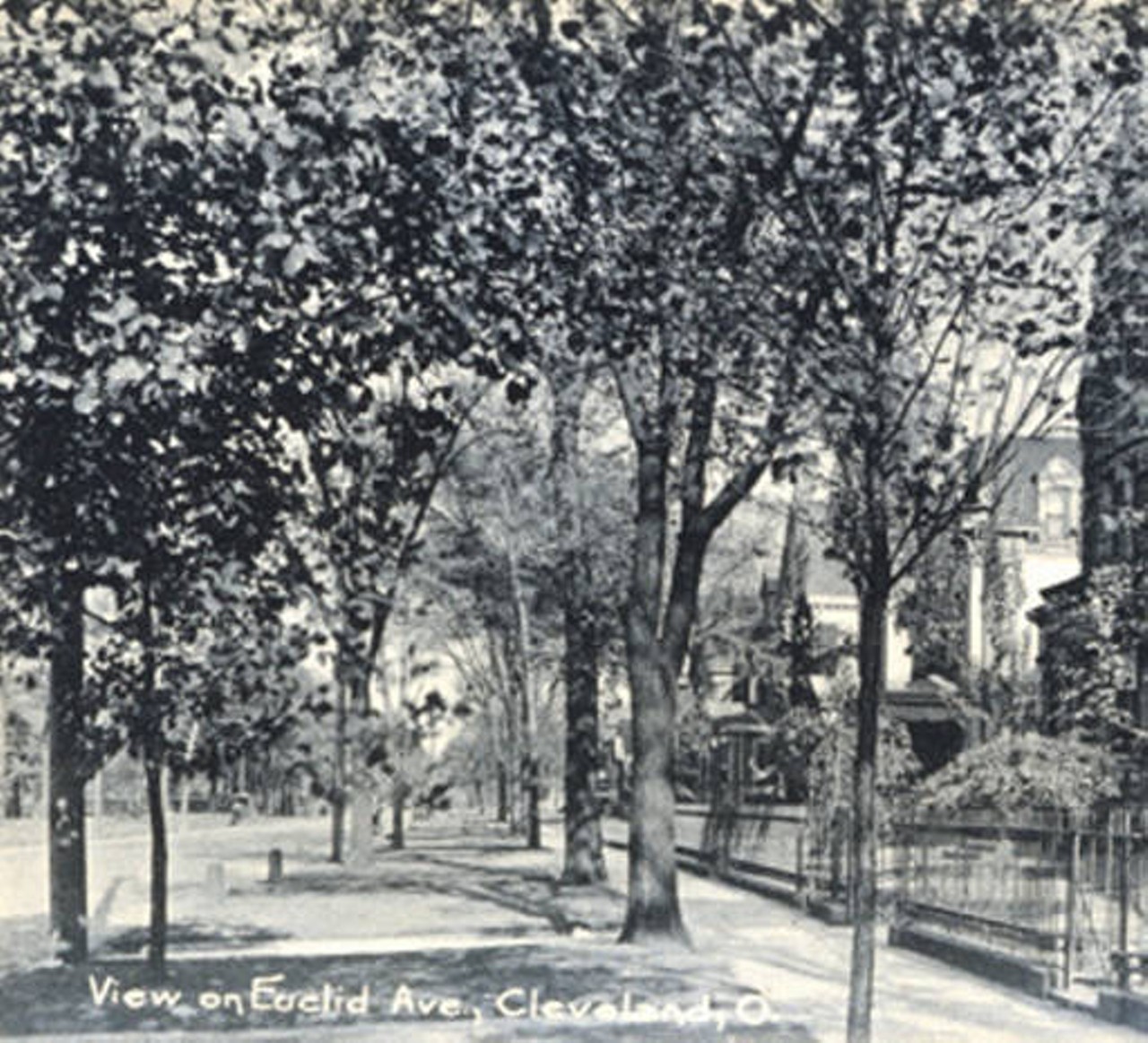 Along Millionaires' Row on Euclid Avenue. c. 1900