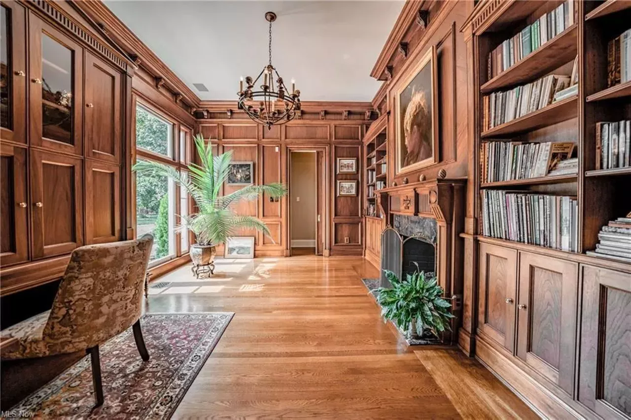 This Stately Lakefront Mansion In Edgewater Has a Sauna, Elevator and