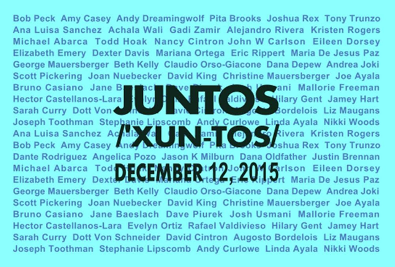 Saturday, Dec. 12: Juntos - Taking its title from the Spanish word for &#147;together,&#148; Juntos is a group exhibition of artwork by more than 50 local and regional artists. The exhibition is a collaboration between the Beth K. Stocker Art Gallery at Lorain County Community College and the Museum of Hispanic and Latino Cultures. It also functions as a benefit designed to raise funds and awareness for the Museum of Hispanic and Latino Cultures. A portion of each sale will be donated to the museum&#146;s efforts to help establish a permanent home. Juntos opens with a reception from 4:30 to 9:30 p.m. today. The exhibition remains on view through Sunday, Dec. 20. Additional hours are Sunday, Dec. 13, from noon to 3 p.m., Monday through Friday, Dec. 14 to 18, from 10:30 a.m. to 2:30 p.m. (also 5:30 p.m. to 8:30 p.m. on Friday, Dec. 18) and Saturday and Sunday, Dec. 19 and 20, from noon to 4 p.m. Free. (Usmani, courtesy photo)