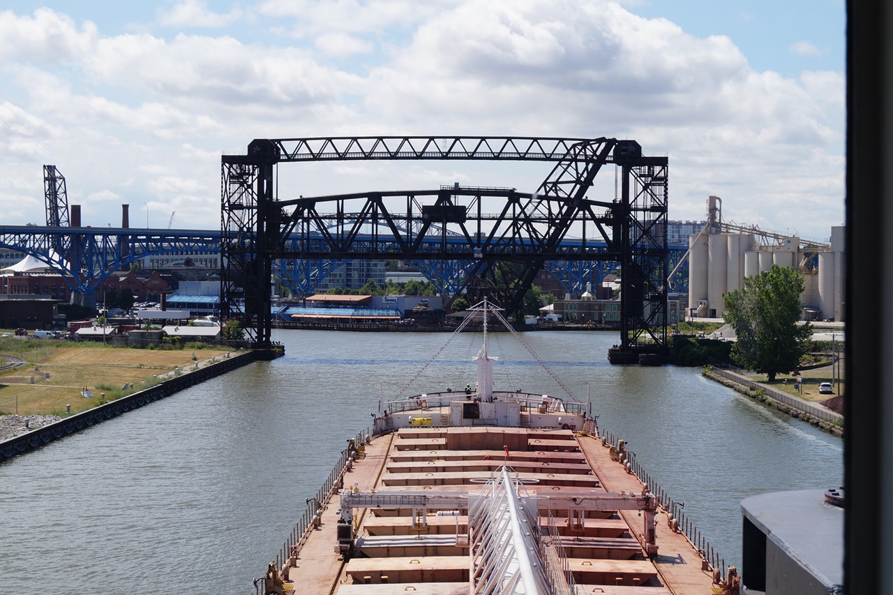This is What it Looks Like Traveling Down the Cuyahoga in a Great Lakes Freighter