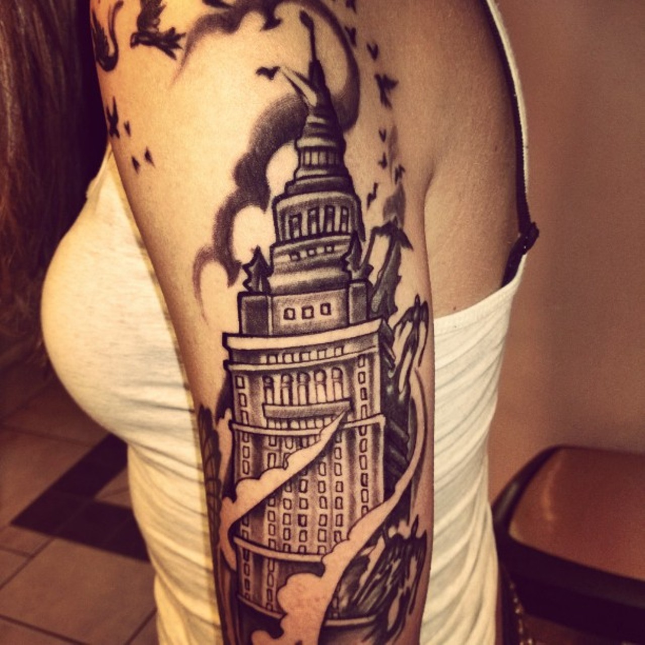 Tattoo uploaded by Danielle Burton  Berlin Skyline tattoo skylinetattoo  skyline outline Black  Tattoodo