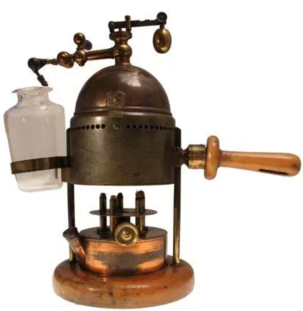 Carbolic acid sprayer (c. 1885) used for antisepsis.