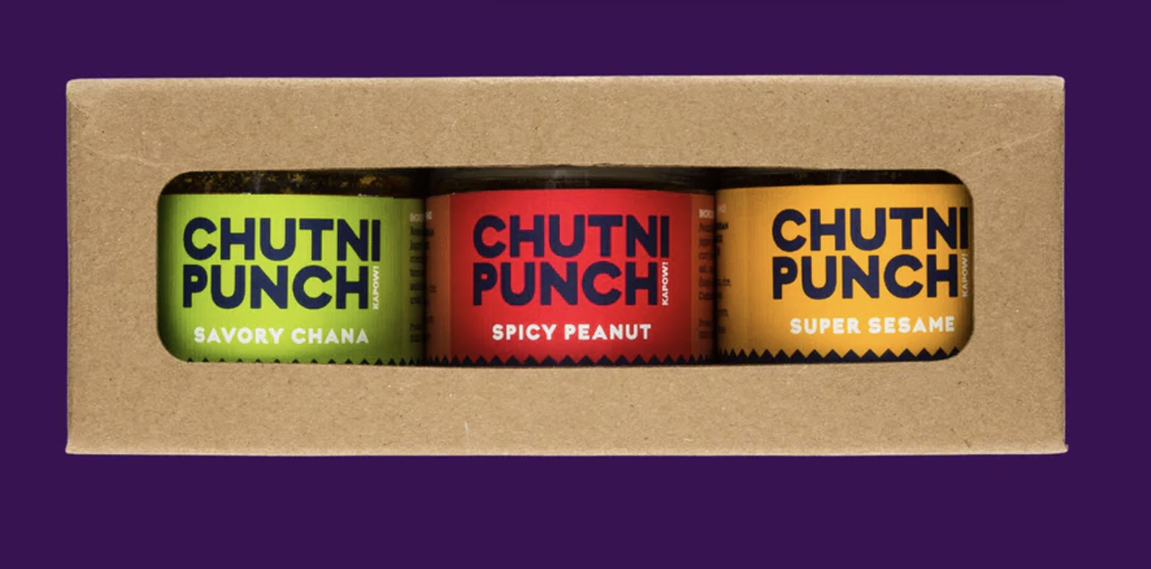 Chutni Punch Spice Blends Chutni Punch is a local spice brand that specializes in Indian spices like spicy peanut, super sesame, and salty chana.