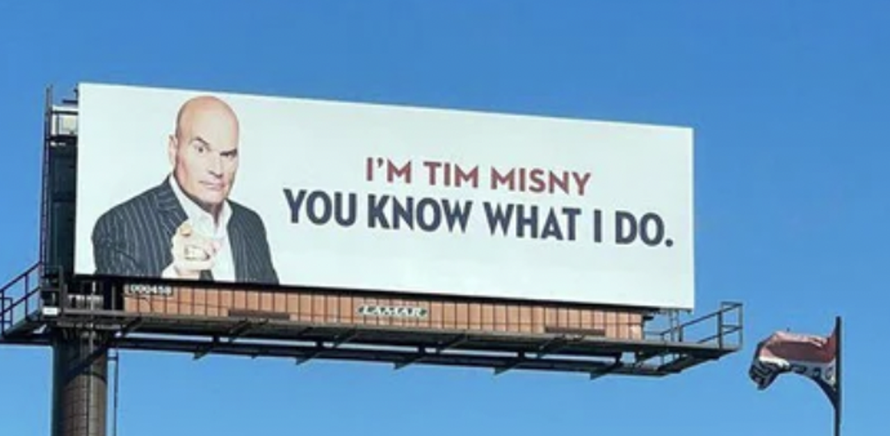 Tim Misny’s Billboards Got Crazier and Crazier
Attorney Tim Misny is so well known in Cleveland that he decided he didn’t need to tell people what he did anymore. He released new billboards simply featuring pictures of his face up close, with a focus on his eyebrows and other billboards saying simply “you know what I do.” We do Tim, we do. And after going mini-viral on Reddit, a lot of the rest of America does too.
