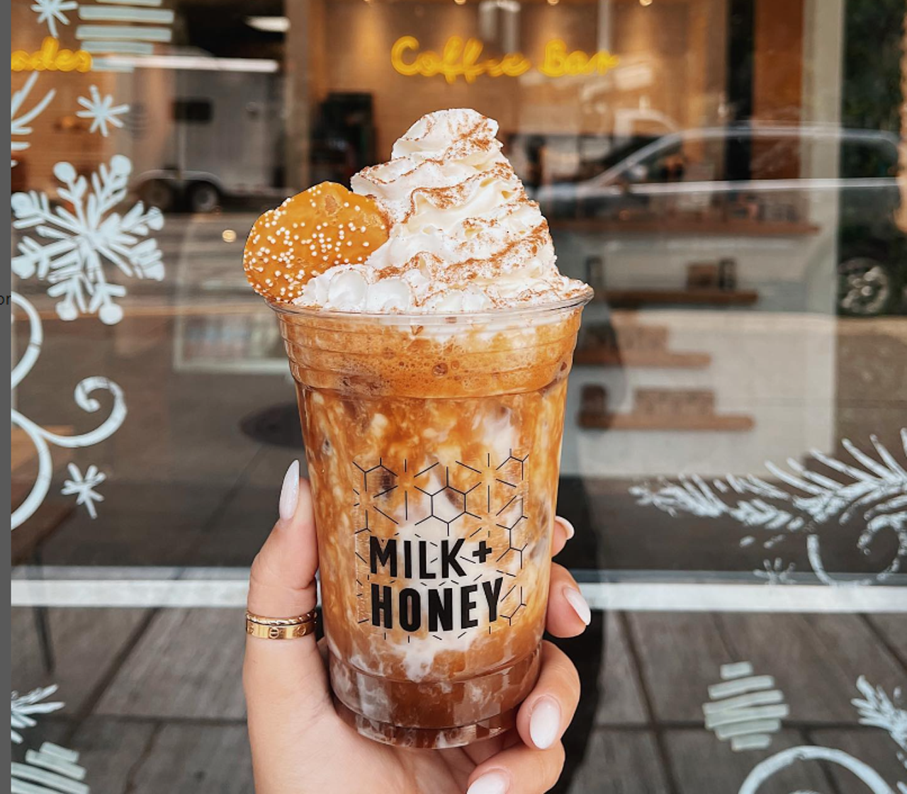 Milk + Honey at Tower City
Tower City
Anisa Rrapaj opened Milk + Honey downtown in 2021. She also operates the Hive by Milk + Honey in the Limelight Building in Ohio City. This month, she opened a new Milk + Honey cafe at Tower City, in the space formerly occupied by Starbucks. On the menu are coffee and espresso drinks, chai drinks, specialty coffee drinks and fruit smoothies. To eat, there are breakfast bagel sandwiches, avocado toast and vegan chia pudding. At lunch, there are sandwiches starring chicken salad, turkey and even steak.