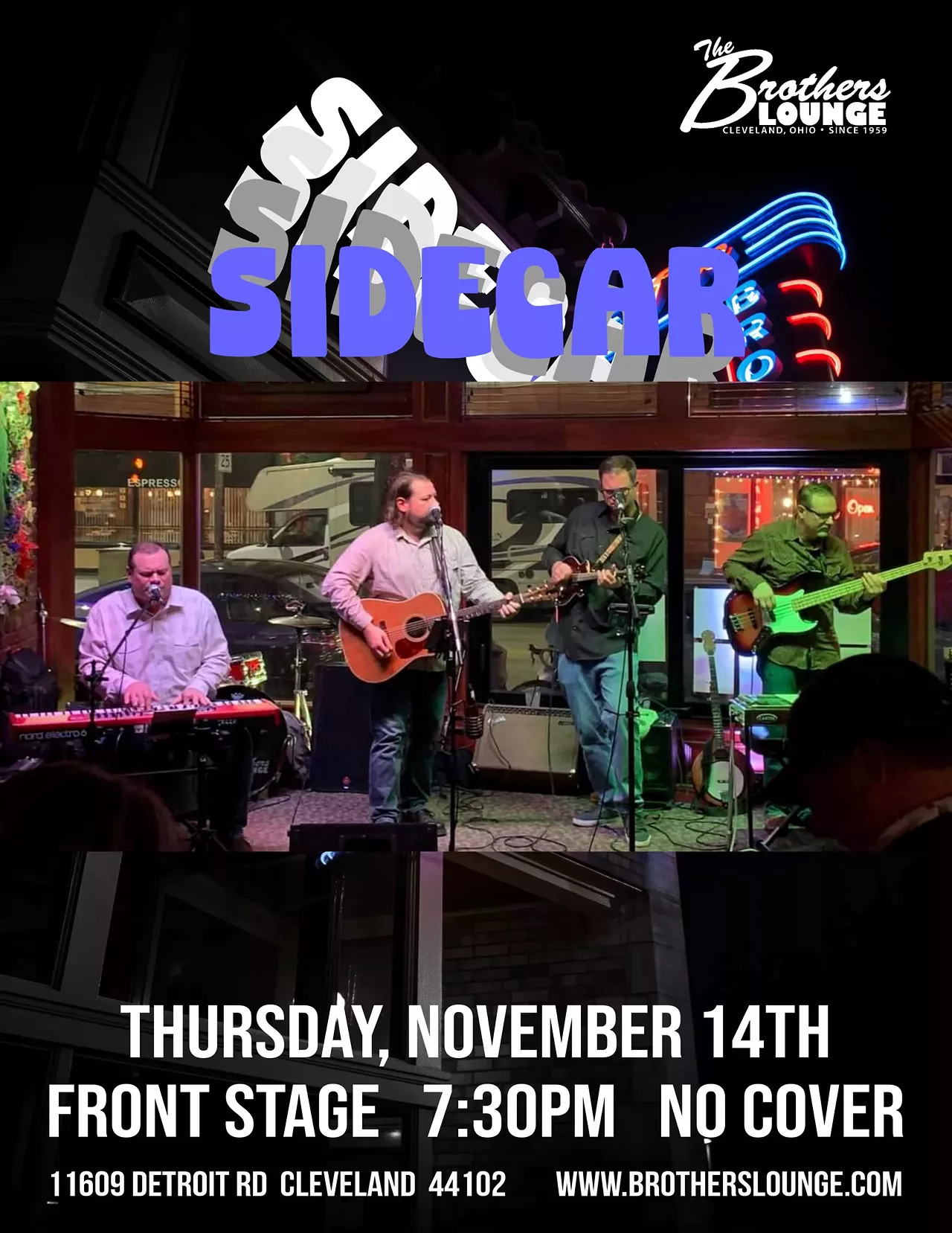 Sidecar live at Brothers Lounge! Brothers Lounge Music Around Town
