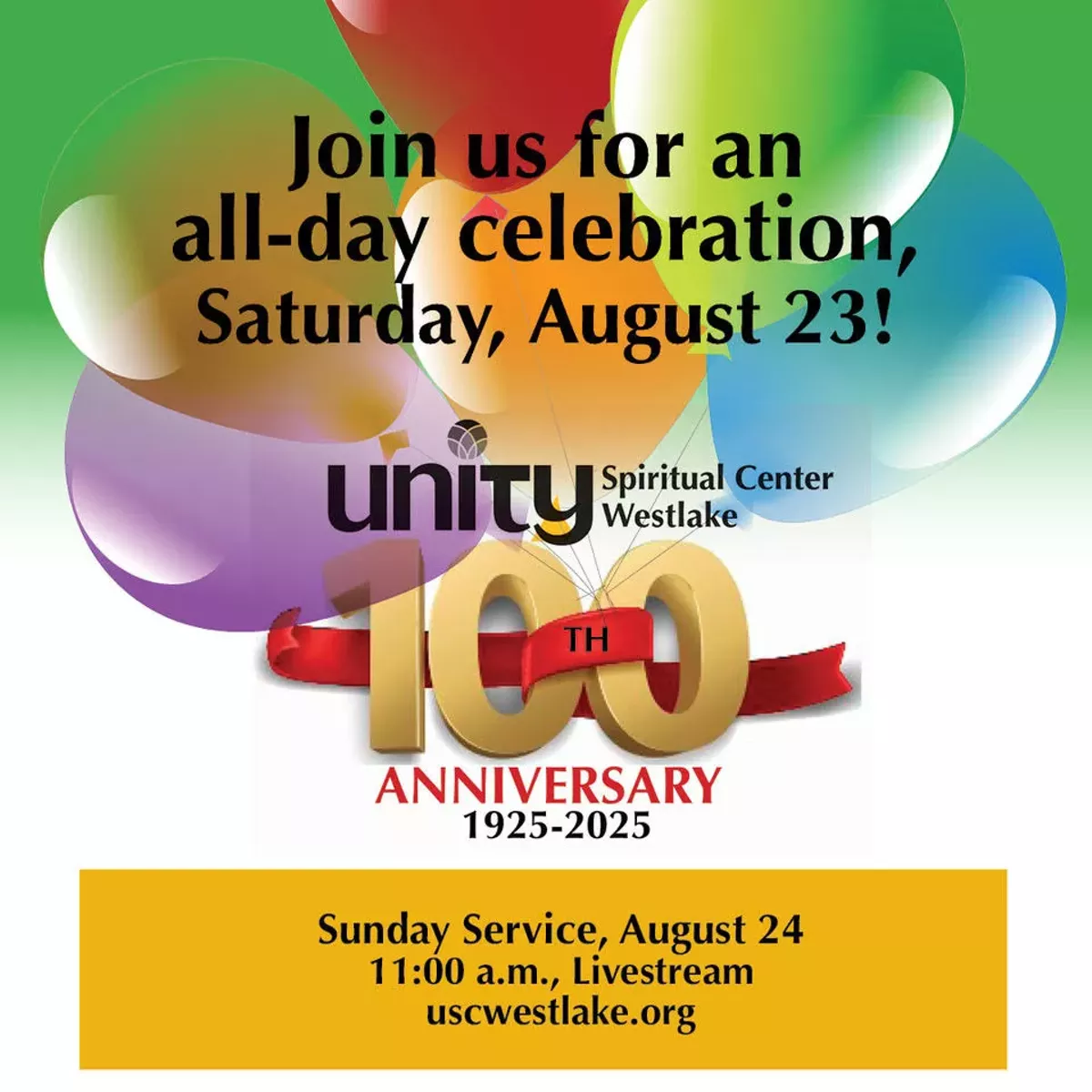 Unity Celebrates Centennial