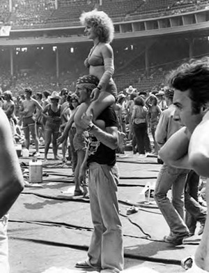  Crowd at Inaugural World Series of Rock Concert, Municipal Stadium, 1975 