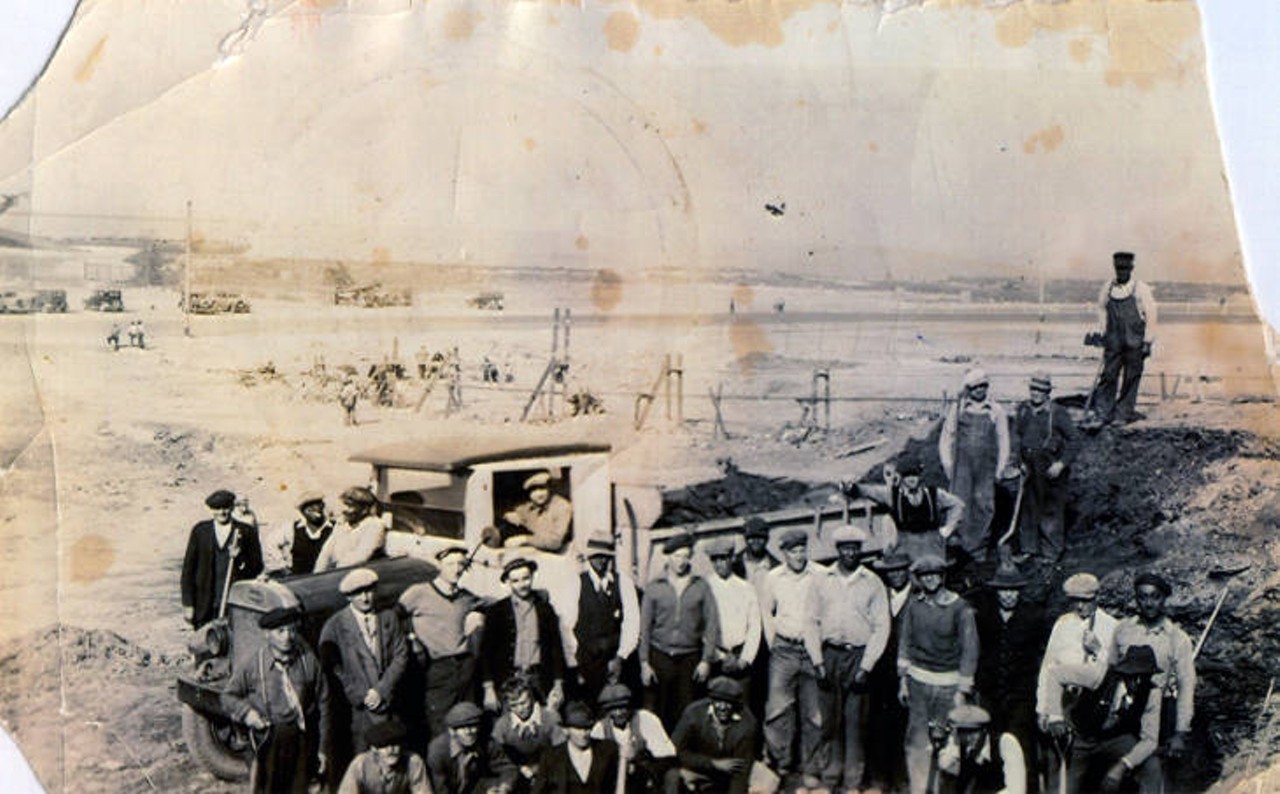  Construction Workers Begin Building Airport, 1925 