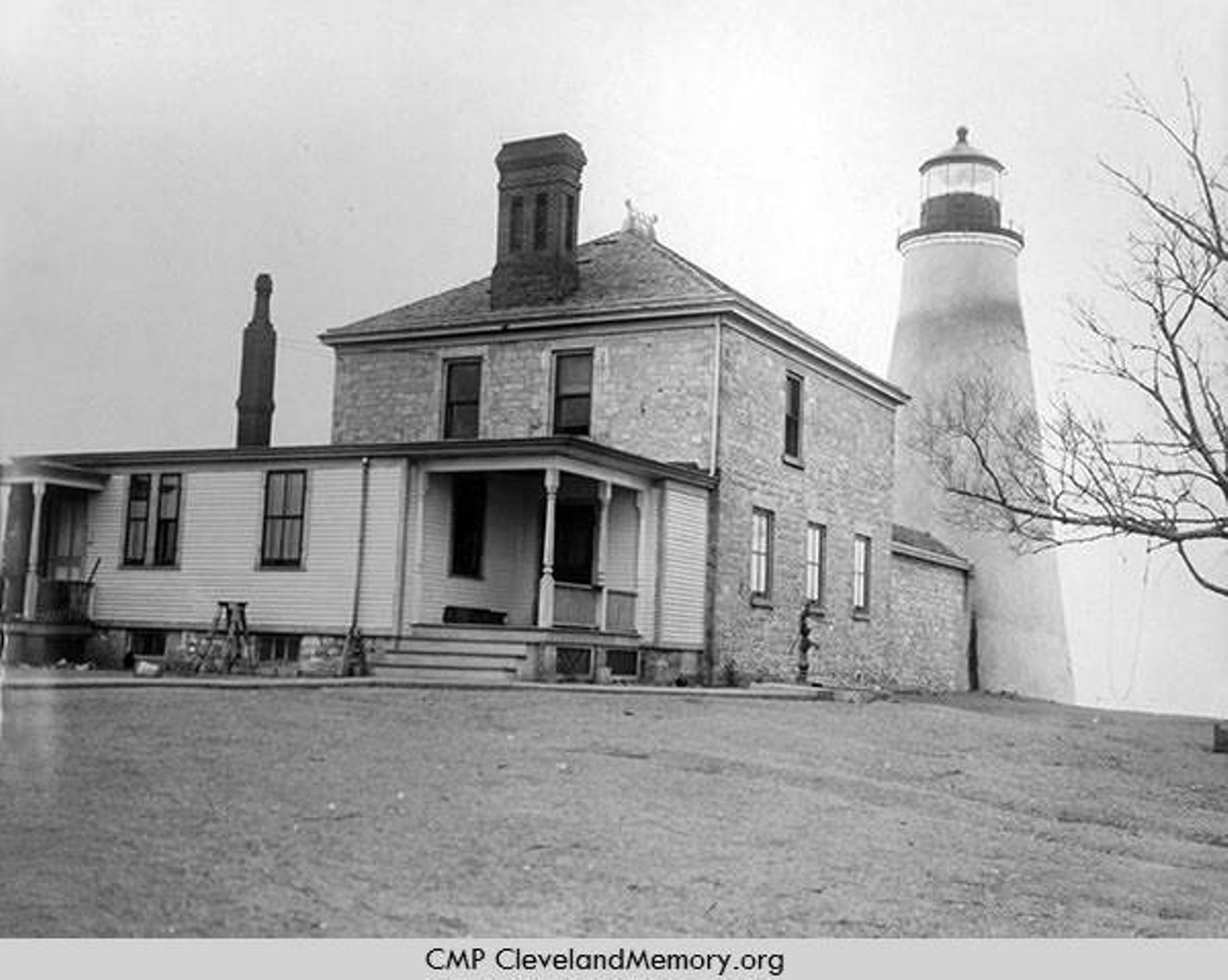 Lighthouse and Keeper House on West Sister Island, 1927
