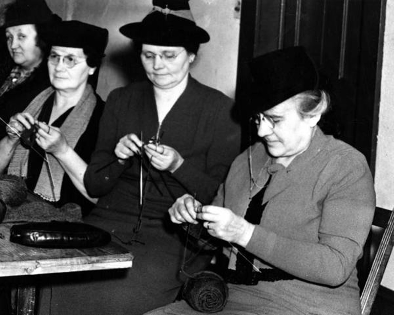  Women Knitting at St. Stanislaus Church, 1939
